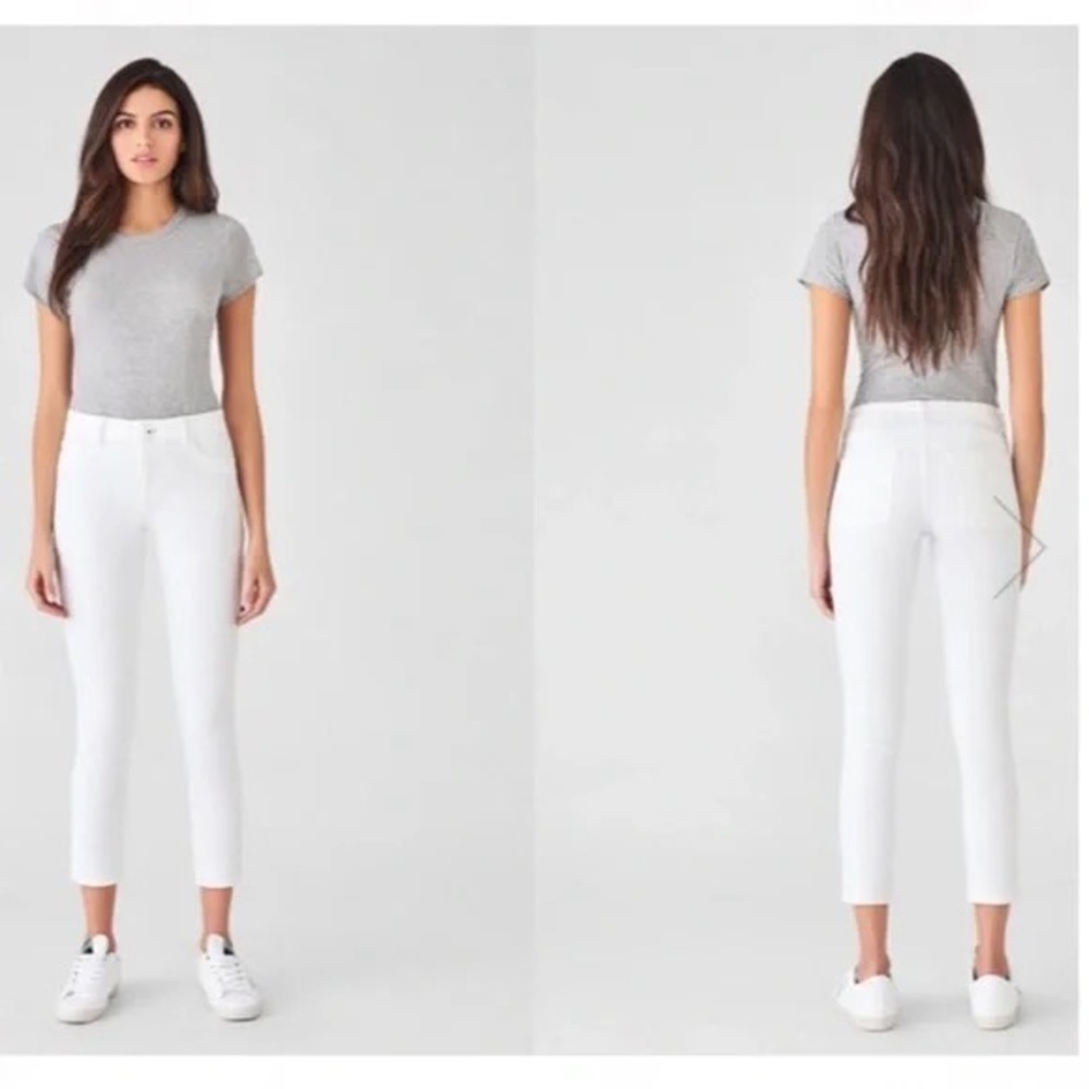 NWT DL1961 Florence Instasculpt White High Waisted Ankle Length Pants‎ 30